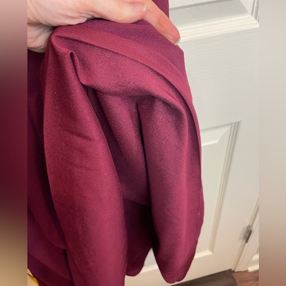Dress the Population Catalina Dress Burgundy V neck Sleeveless Dress Large - Picture 7 of 13